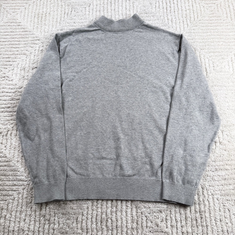Zara Mock Neck Sweater Boys 11-12 Gray Cotton Blend Knit Preppy Academia School